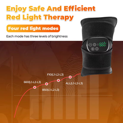 LED Red Light & Infrared Cordless Heating Belt Waist Massager