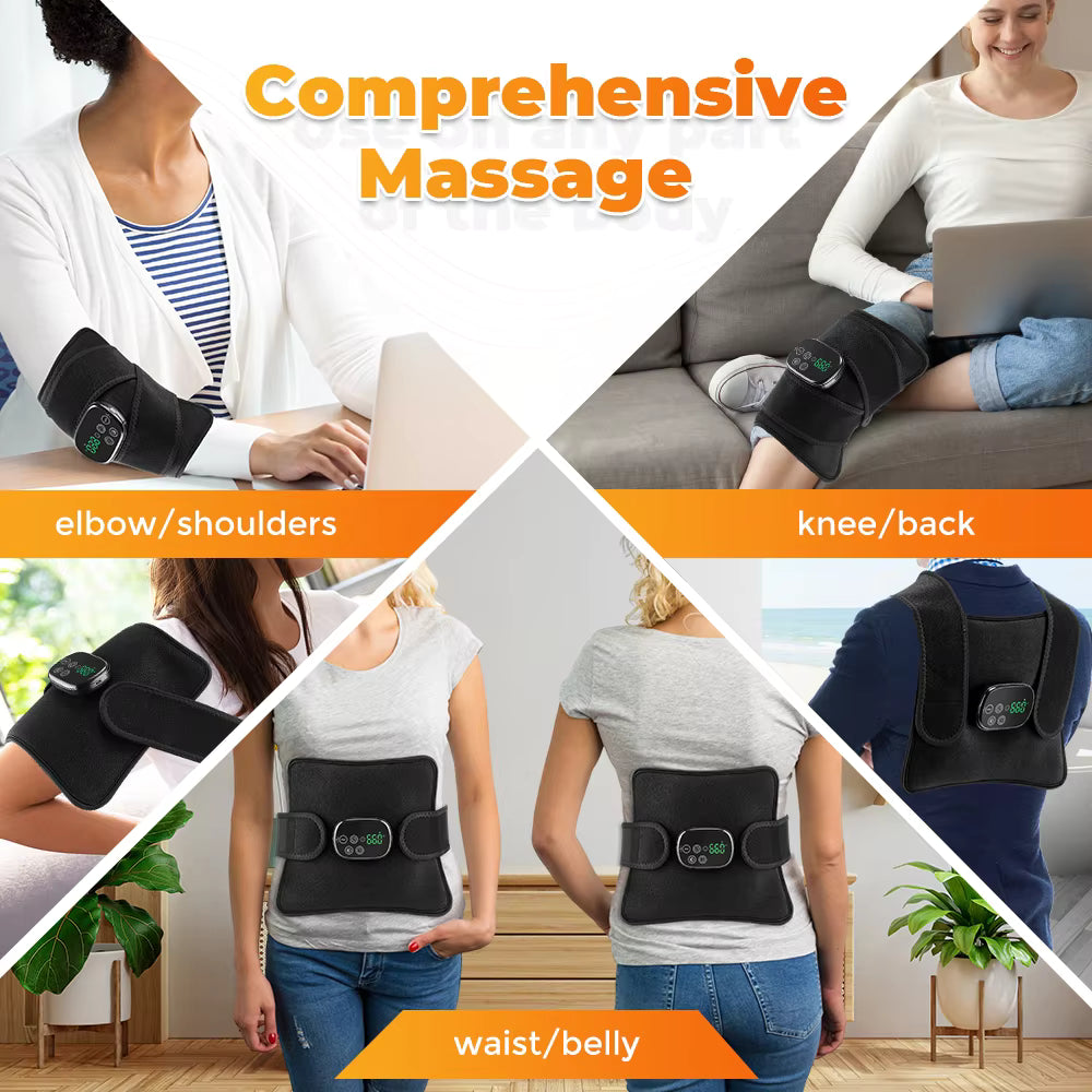 LED Red Light & Infrared Cordless Heating Belt Waist Massager